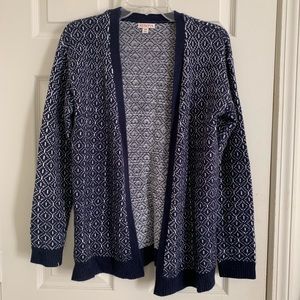 Merona Navy and White Patterned Sweater